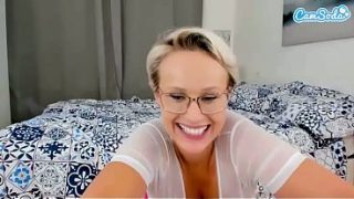 Angel Wicky Big Tits Blonde masturbates on cam